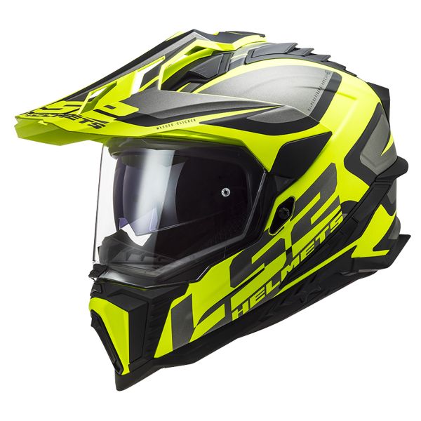 Full Face LS2 Explorer Alter Matt Black H-V Yellow MX701
