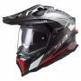 Casque Full Face LS2 Explorer C Frontier Titanium Red MX701