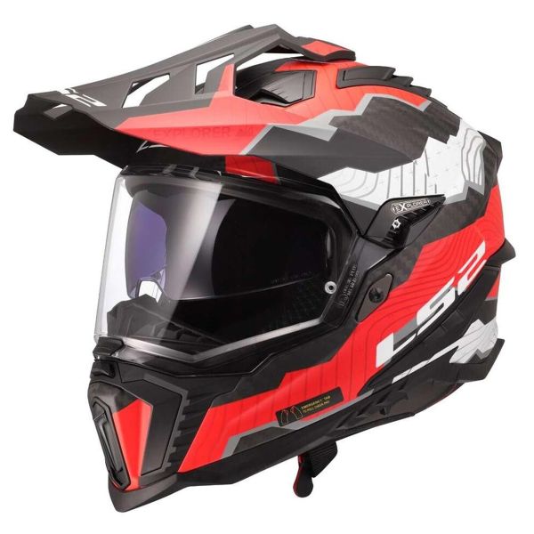 Full Face LS2 Explorer C Trick White Red MX701 Full Face LS2 Explorer C Trick White Red MX701