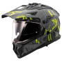 Casque Full Face LS2 Pioneer II Crazy Matt Black H-V Yellow MX702