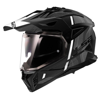 Casque Full Face LS2 Pioneer II Hill Matt Black White MX702 Casque Full Face LS2 Pioneer II Hill Matt Black White MX702