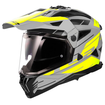 Casque Full Face LS2 Pioneer II Namib Matt Grey H-V Yellow MX702 Casque Full Face LS2 Pioneer II Namib Matt Grey H-V Yellow MX702