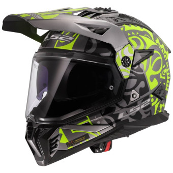 Full Face LS2 Pioneer II Rangi Hi-Vis Yellow MX702