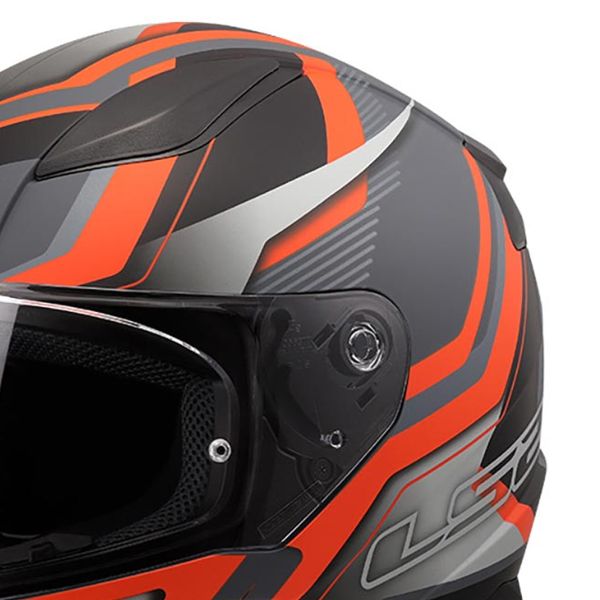 Casque Moto Intégral LS2 Rapid II FLITZ - Homologué ECE 22.06, Taille S, Couleur Matt Orange Grey