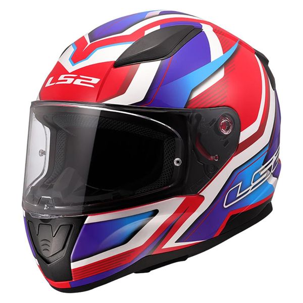Full Face LS2 Rapid II Flitz White Blue Red FF353 Full Face LS2 Rapid II Flitz White Blue Red FF353