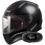 Casque Full Face LS2 Rapid II Solid Black FF353 + Kit bluetooth 5R Lite Solo