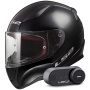 Casque Full Face LS2 Rapid II Solid Black FF353 + Kit Bluetooth Lokui K30