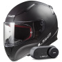 Casque Full Face LS2 Rapid II Solid Matt Black FF353 + Kit Bluetooth Lokui K30
