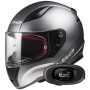 Casque Full Face LS2 Rapid II Solid Matt Titanium FF353 + Kit bluetooth 5R Lite Solo