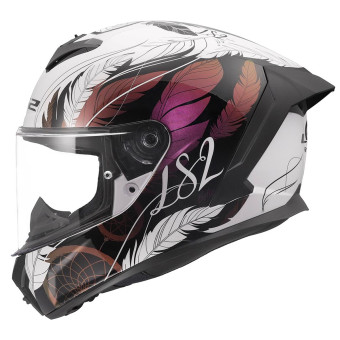 Full Face LS2 Rapid III Boho White Black Pink FF820