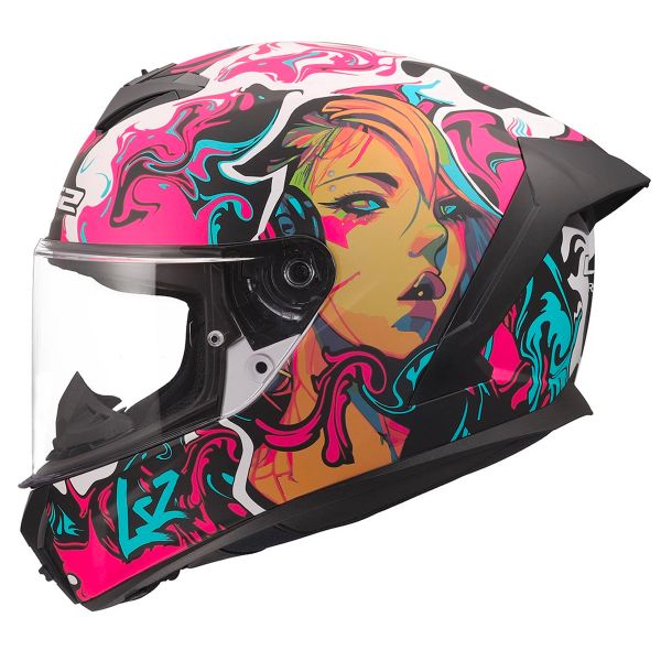 Full Face LS2 Rapid III Cyberg Purple Cyan FF820