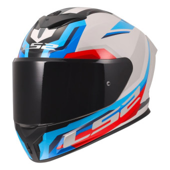 Full Face LS2 Rapid III Hyper White Blue Red FF820