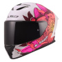 Casque Full Face LS2 Rapid III Poppies II White Pink FF820