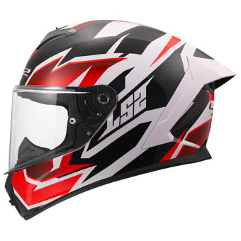 Full Face LS2 Rapid III Xtrem White Black Red FF820