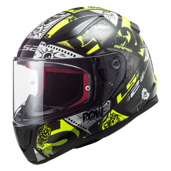 Kids LS2 Rapid Mini Vigette Black H-V Yellow FF353