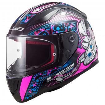 Kids LS2 Rapid Mini Voodoo Black Fluo Pink FF353
