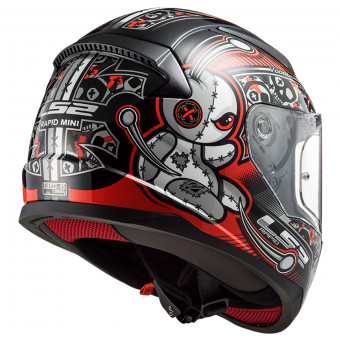 LS2 Rapid Mini Voodoo Black Red FF353