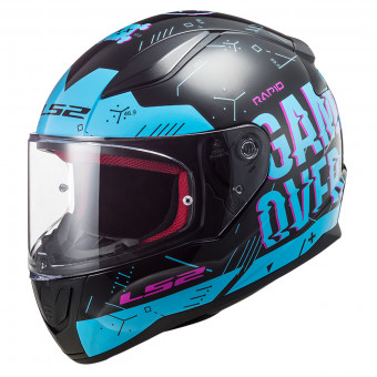 Full Face LS2 Rapid Player Black Sky Blue FF353