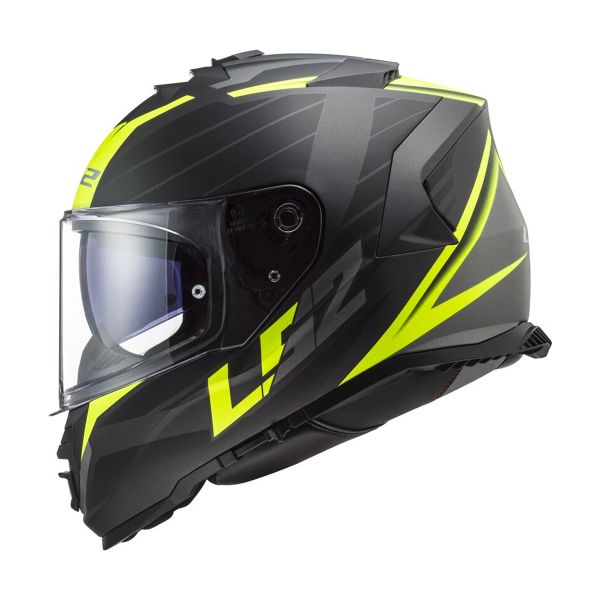 LS2 Storm II Nerve Matt Black H-V Yellow FF800