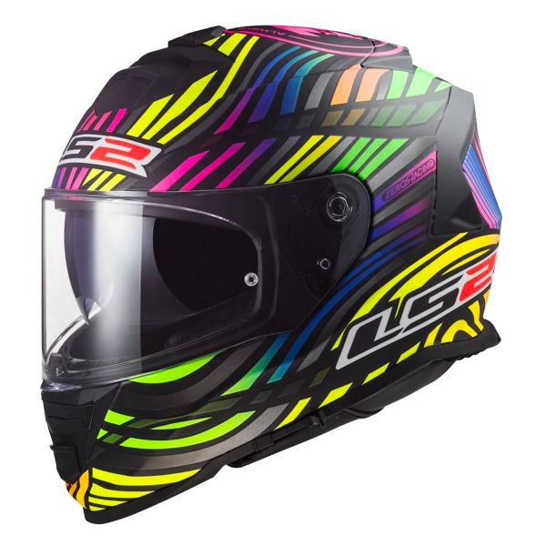 Full Face LS2 Storm II Power Matt Black Rainbow FF800