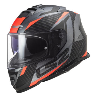 Casque Full Face LS2 Storm II Racer Matt Titanium Orange FF800 Casque Full Face LS2 Storm II Racer Matt Titanium Orange FF800