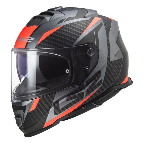 Full Face LS2 Storm II Racer Matt Titanium Orange FF800