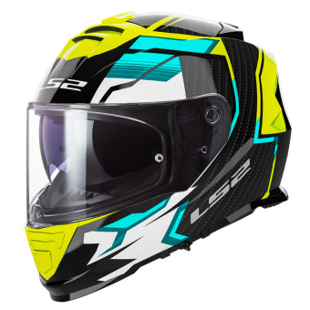 Casque Full Face LS2 Storm II Tracker Black H-V Yellow FF800 Casque Full Face LS2 Storm II Tracker Black H-V Yellow FF800