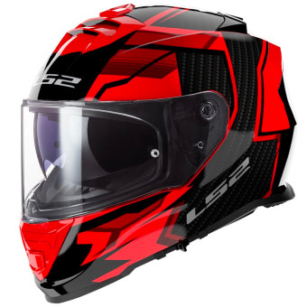 Casque Full Face LS2 Storm II Tracker Black Red FF800 Casque Full Face LS2 Storm II Tracker Black Red FF800