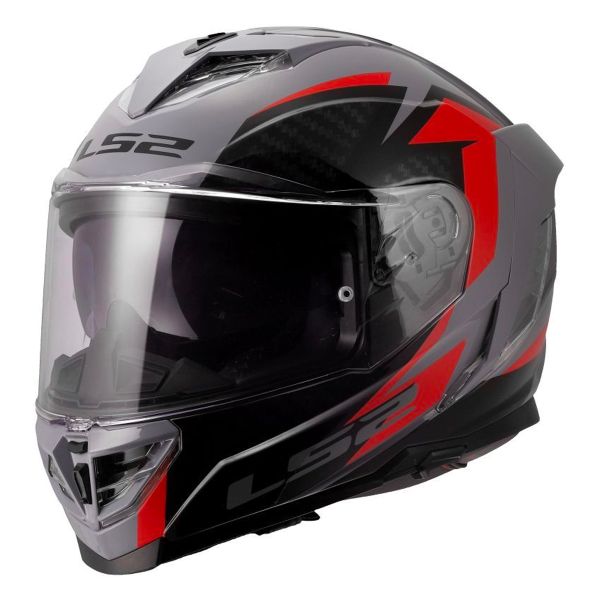 Full Face LS2 Storm III Dynamo Grey Red FF818