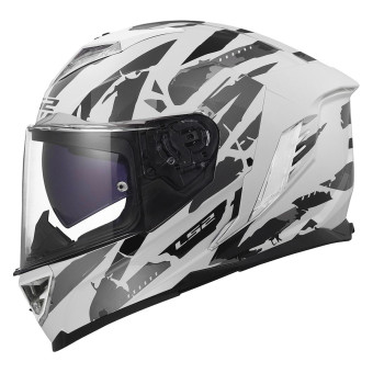 Casque Full Face LS2 Storm III Kaos White Grey FF818