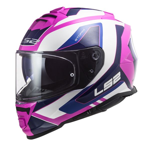 Full Face LS2 Storm Techy White Pink FF800