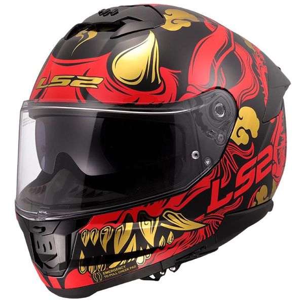 Full Face LS2 Stream II Drako Black Red FF808 Full Face LS2 Stream II Drako Black Red FF808