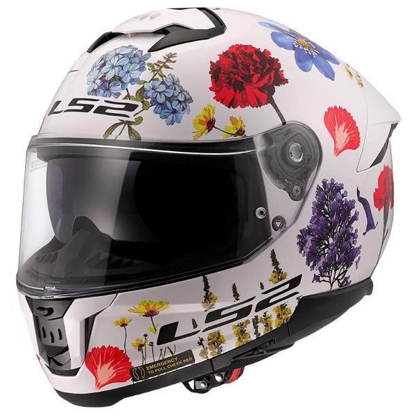 Full Face LS2 Stream II Flowers White FF808 Full Face LS2 Stream II Flowers White FF808