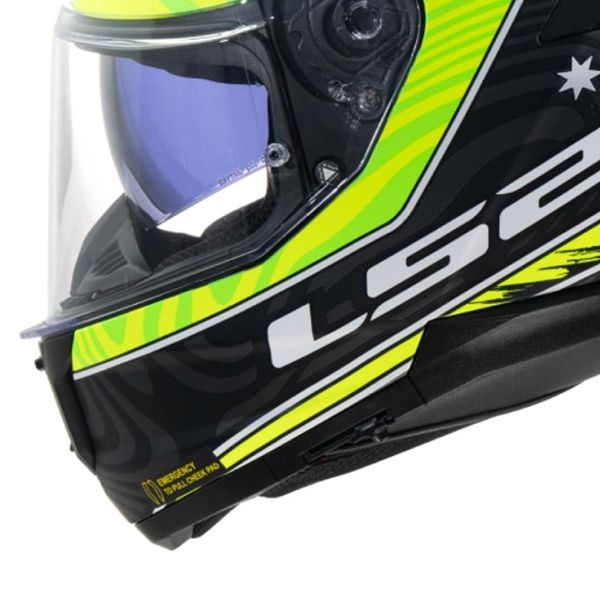 LS2 Stream II Galdam Black H-Vis Yellow FF808