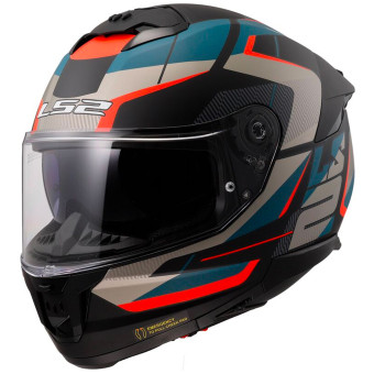 Casque Full Face LS2 Stream II Road Matt Black Blue FF808 Casque Full Face LS2 Stream II Road Matt Black Blue FF808