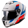 Casque Full Face LS2 Stream II Vintage White Blue Red FF808