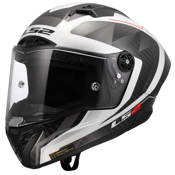 Full Face LS2 Thunder GP Aero Raute White Grey FF805