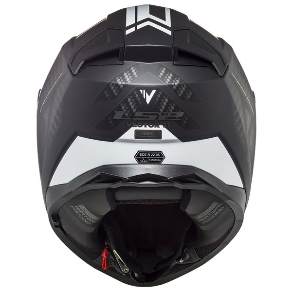 LS2 Vector II Splitter Black White FF811 + Kit Bluetooth 4X Cardo