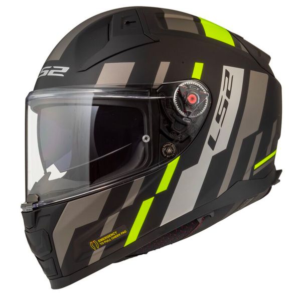 Full Face LS2 Vector II Tron Matt Black H-V Yellow FF811 Full Face LS2 Vector II Tron Matt Black H-V Yellow FF811