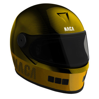 Casque Full Face Naca Le Castellet Yellow Carbon Casque Full Face Naca Le Castellet Yellow Carbon