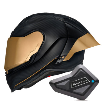Full Face Nexx X.R3R Golden Edition Mat + Kit Bluetooth BT Mini