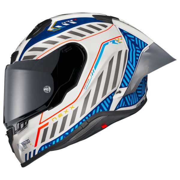 Nexx X.R3R Out Brake White Blue + Kit Bluetooth Lokui K30