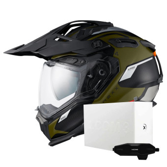 Casque Full Face Nexx X.WED3 Keyo Green Silver Matt + X.COM 3 Casque Full Face Nexx X.WED3 Keyo Green Silver Matt + X.COM 3