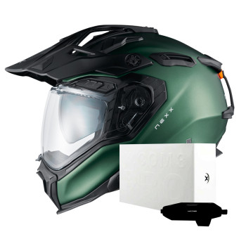 Casque Full Face Nexx X.WED3 Plain Forest Matt + X.COM 3 Pro Casque Full Face Nexx X.WED3 Plain Forest Matt + X.COM 3 Pro