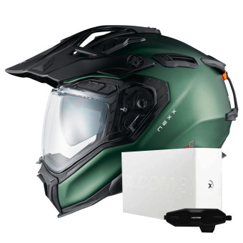 Casque Full Face Nexx X.WED3 Plain Forest Matt + X.COM 3 Casque Full Face Nexx X.WED3 Plain Forest Matt + X.COM 3