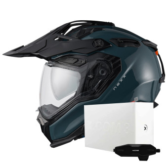 Casque Full Face Nexx X.WED3 Wild Pro Blue + X.COM 3 Casque Full Face Nexx X.WED3 Wild Pro Blue + X.COM 3