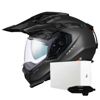 Casque Full Face Nexx X.WED3 Zero Pro Carbon Matt + X.COM 3 Casque Full Face Nexx X.WED3 Zero Pro Carbon Matt + X.COM 3