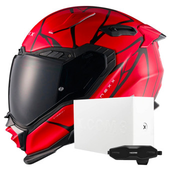 Casque Full Face Nexx X.WST3 B-Side Red Mat + X.COM 3 Casque Full Face Nexx X.WST3 B-Side Red Mat + X.COM 3