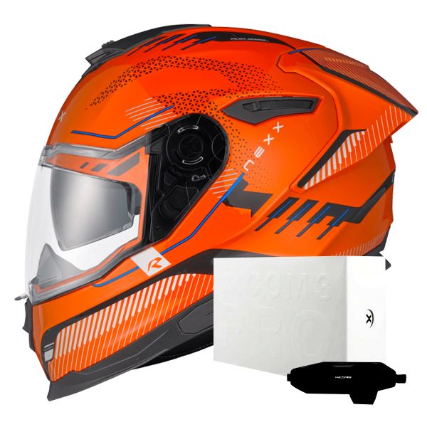 Full Face Nexx Y.100R Baron Orange + X.COM 3 Pro