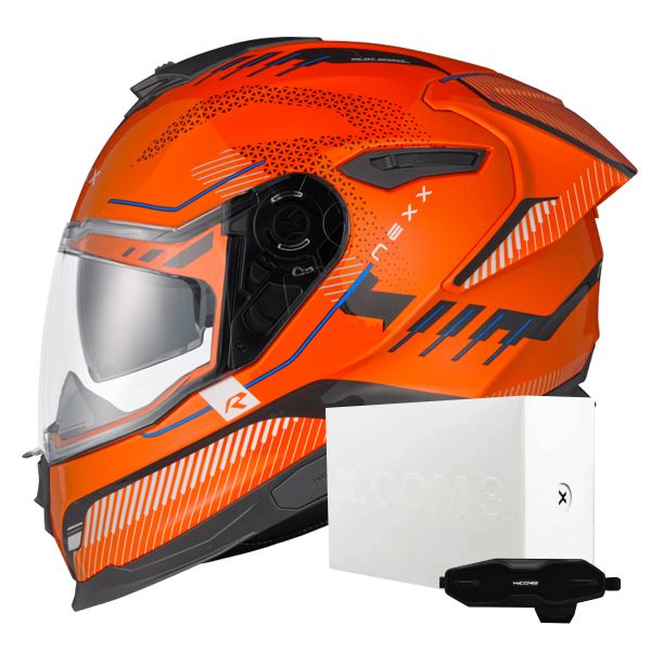 Full Face Nexx Y.100R Baron Orange + X.COM 3
